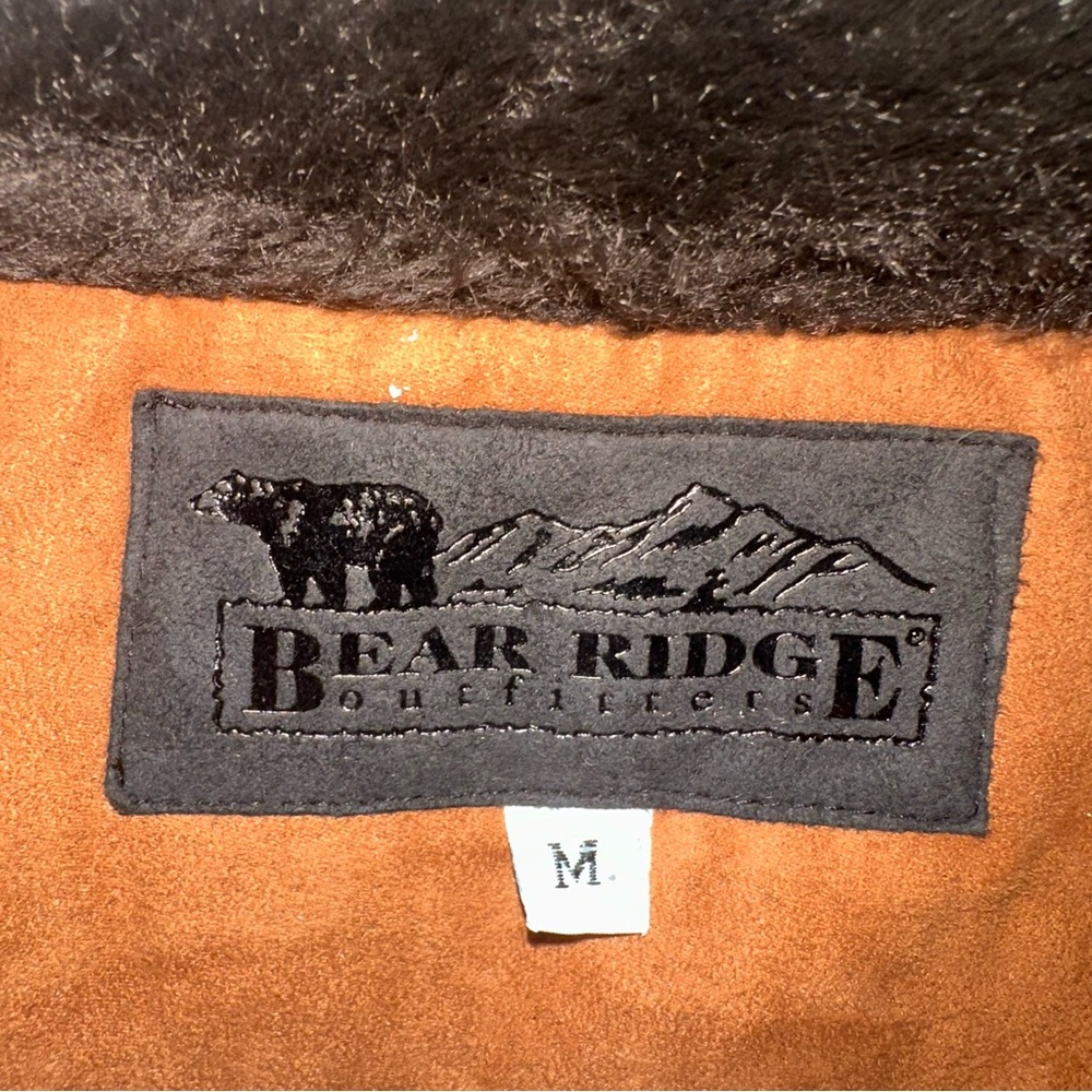 Vintage Bear Ridge Outfitters Brown Faux Fur Coat Horse Nature Pattern Sz Medium - Picture 4 of 8